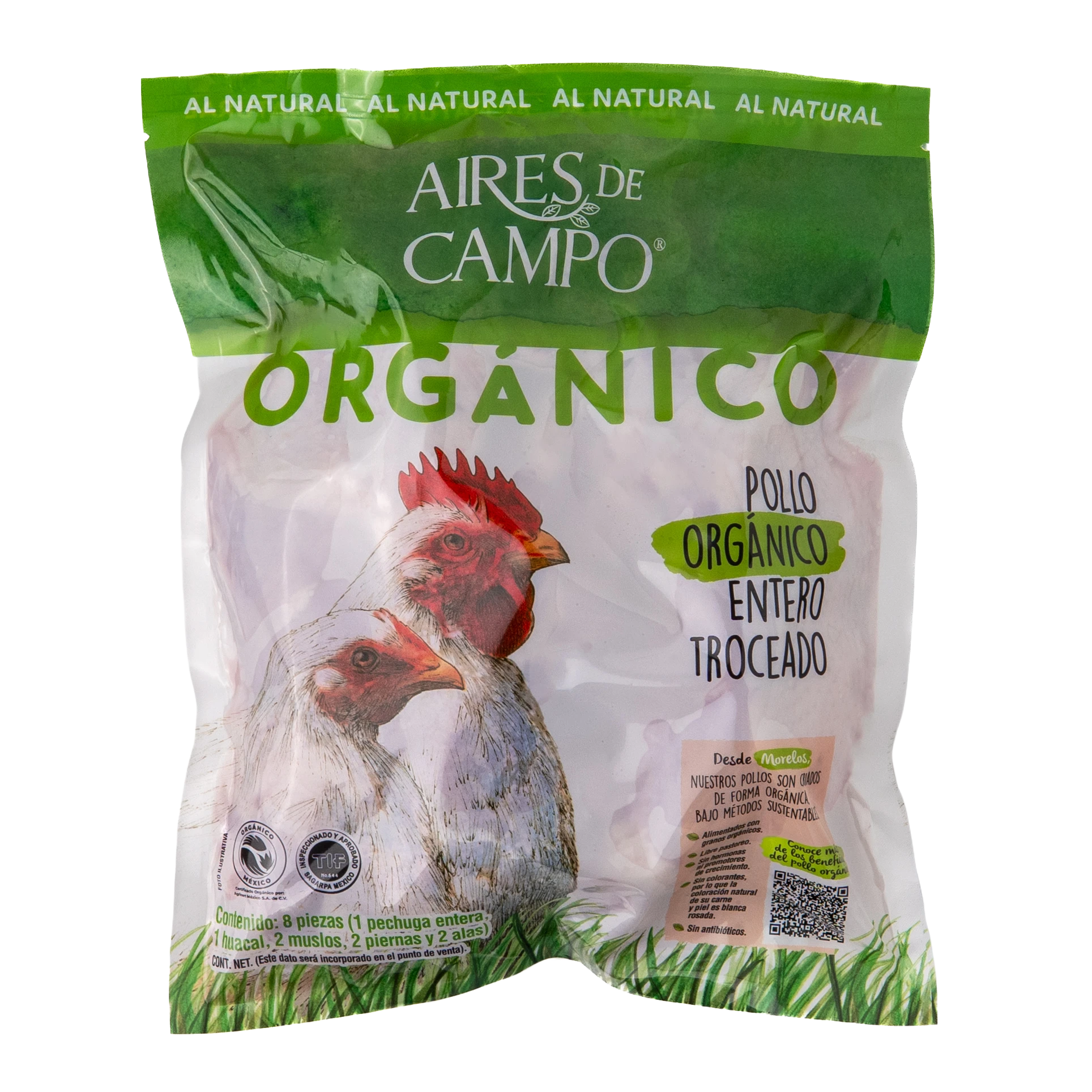 Pollo Org&aacute;nico Troceado (KG)