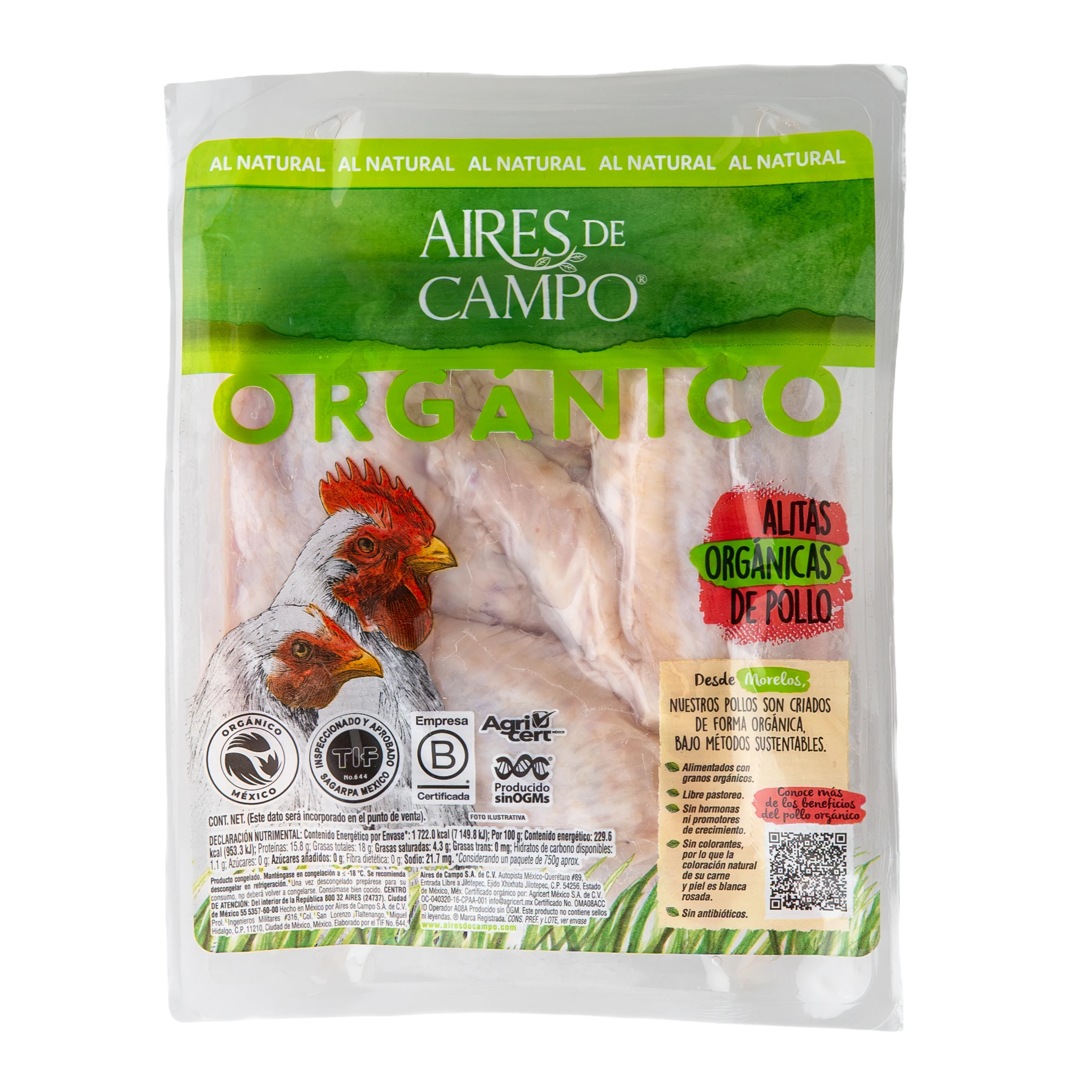 Alitas Org&aacute;nicas de Pollo (KG)