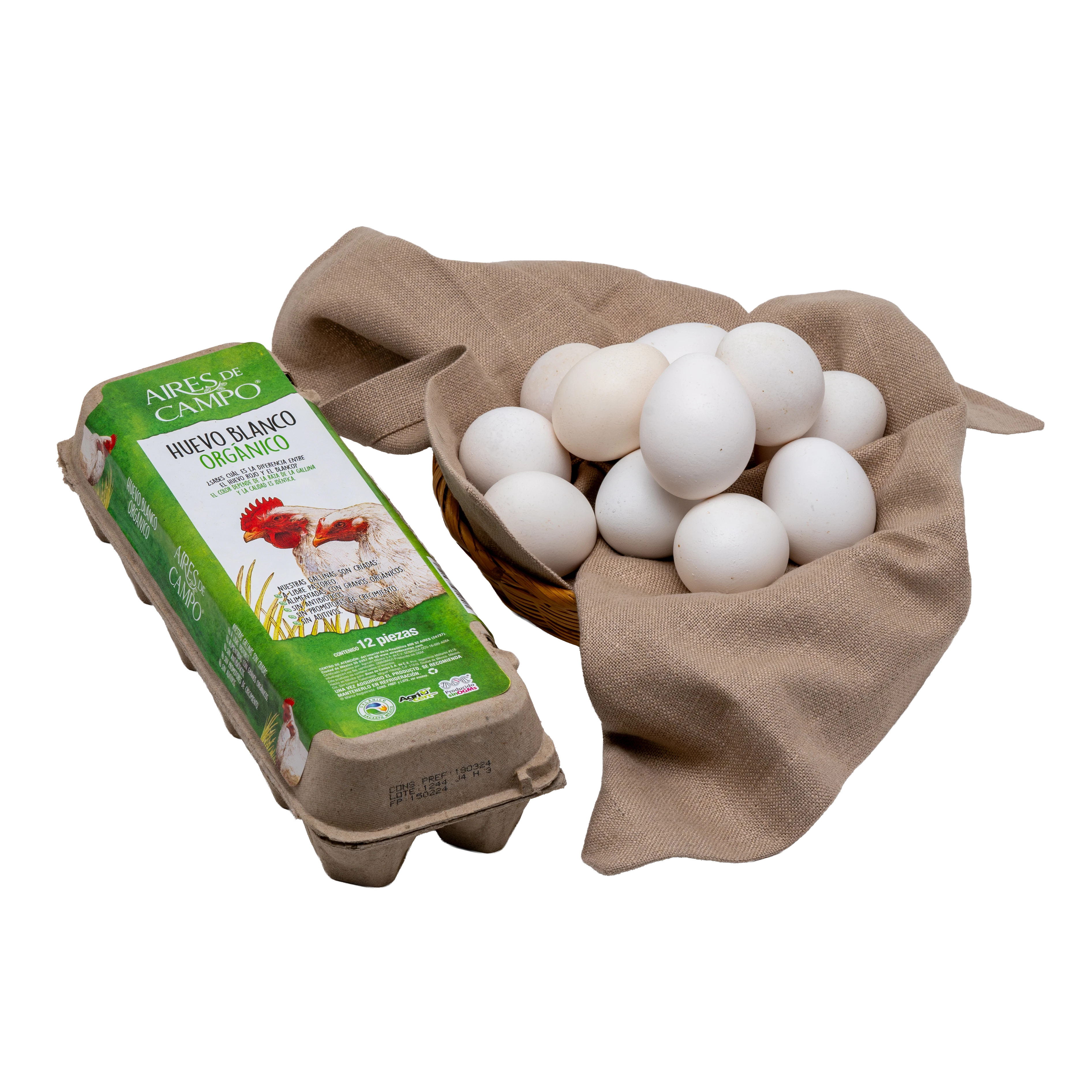 Huevo Org&aacute;nico Blanco (24 PZ)